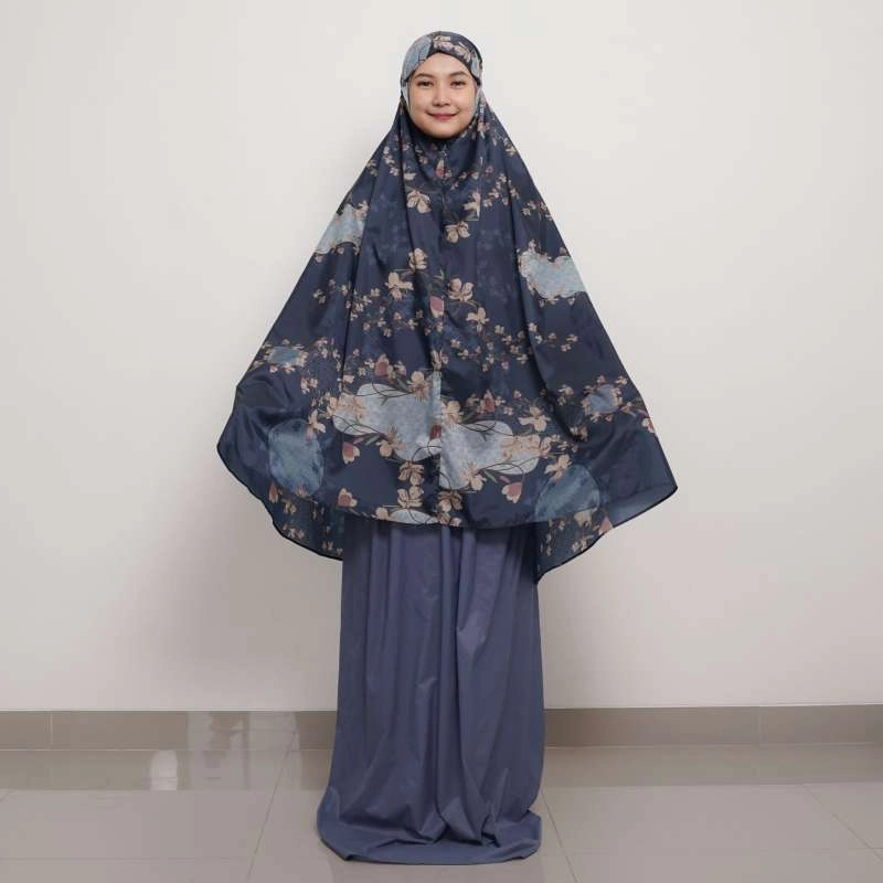 Product image ALF BY ALIF MUKENA MINI MOTIF PARASUT PREMIUM KOREA TRAVEL - PANSY IN SKIPPER BLUE ( MKN-218 ) all variant all variant